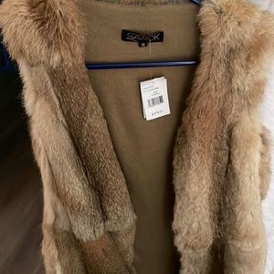 La rock rabbit fur beige vest